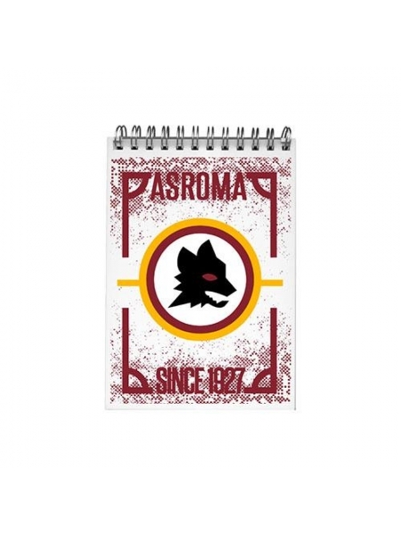 Econotes spiralato con copertina in plexi staccabile e riutilizzabile AS ROMA